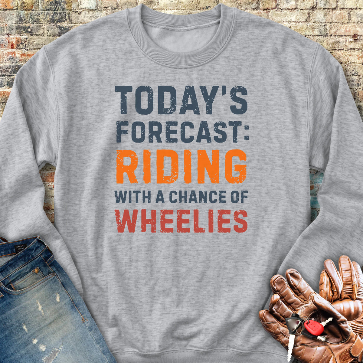 Chance of Wheelies Sweatshirt - Sport Grey