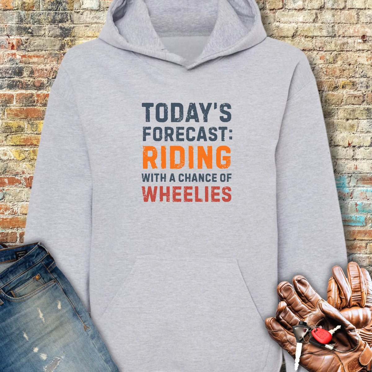 Chance of Wheelies Hoodie - Sport Grey