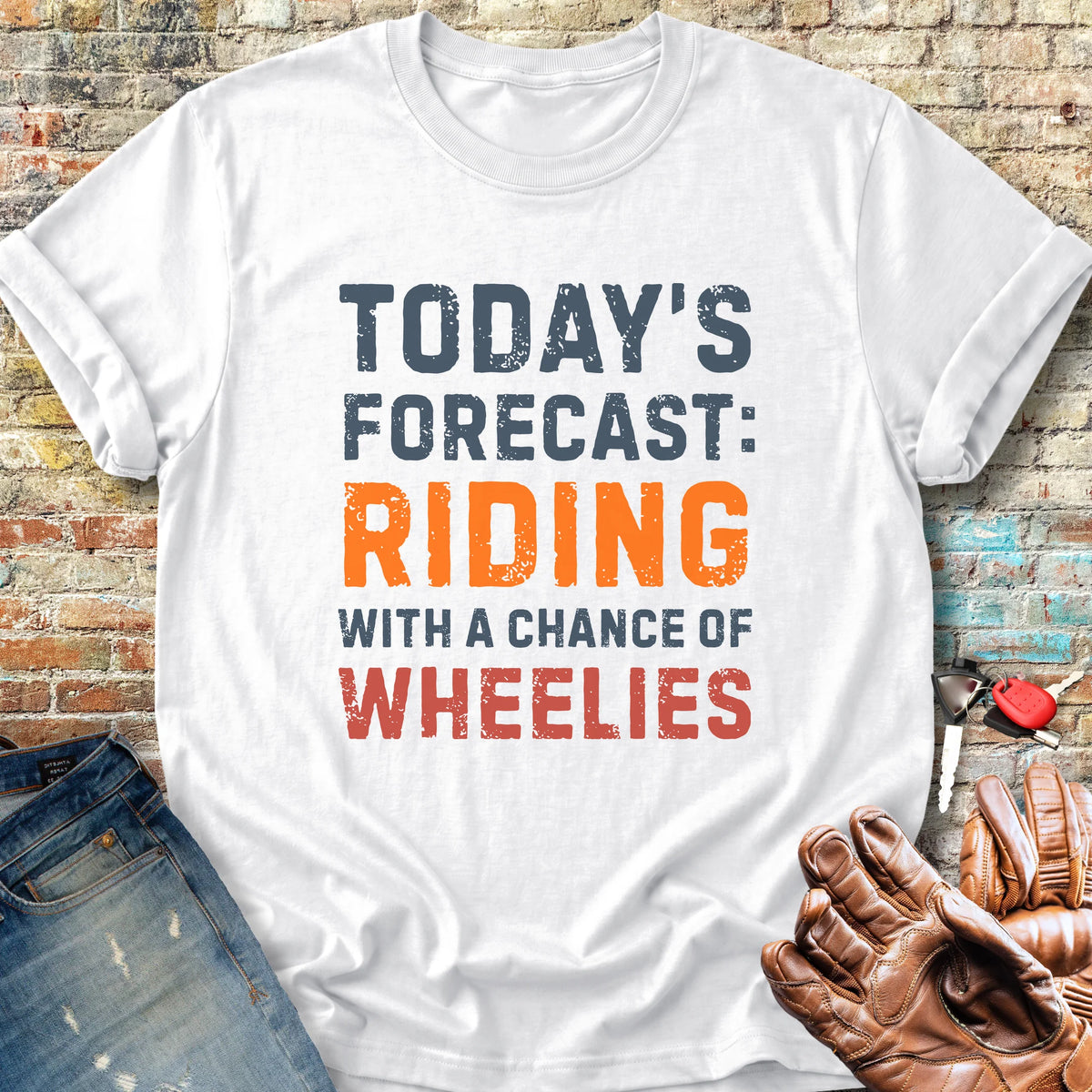 Chance of Wheelies Classic T-Shirt - White