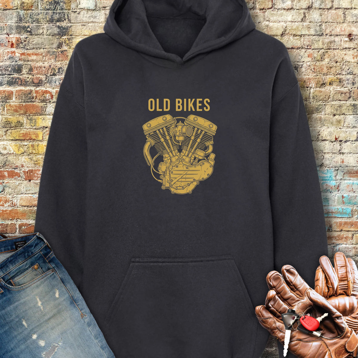 Character Included Hoodie - Black