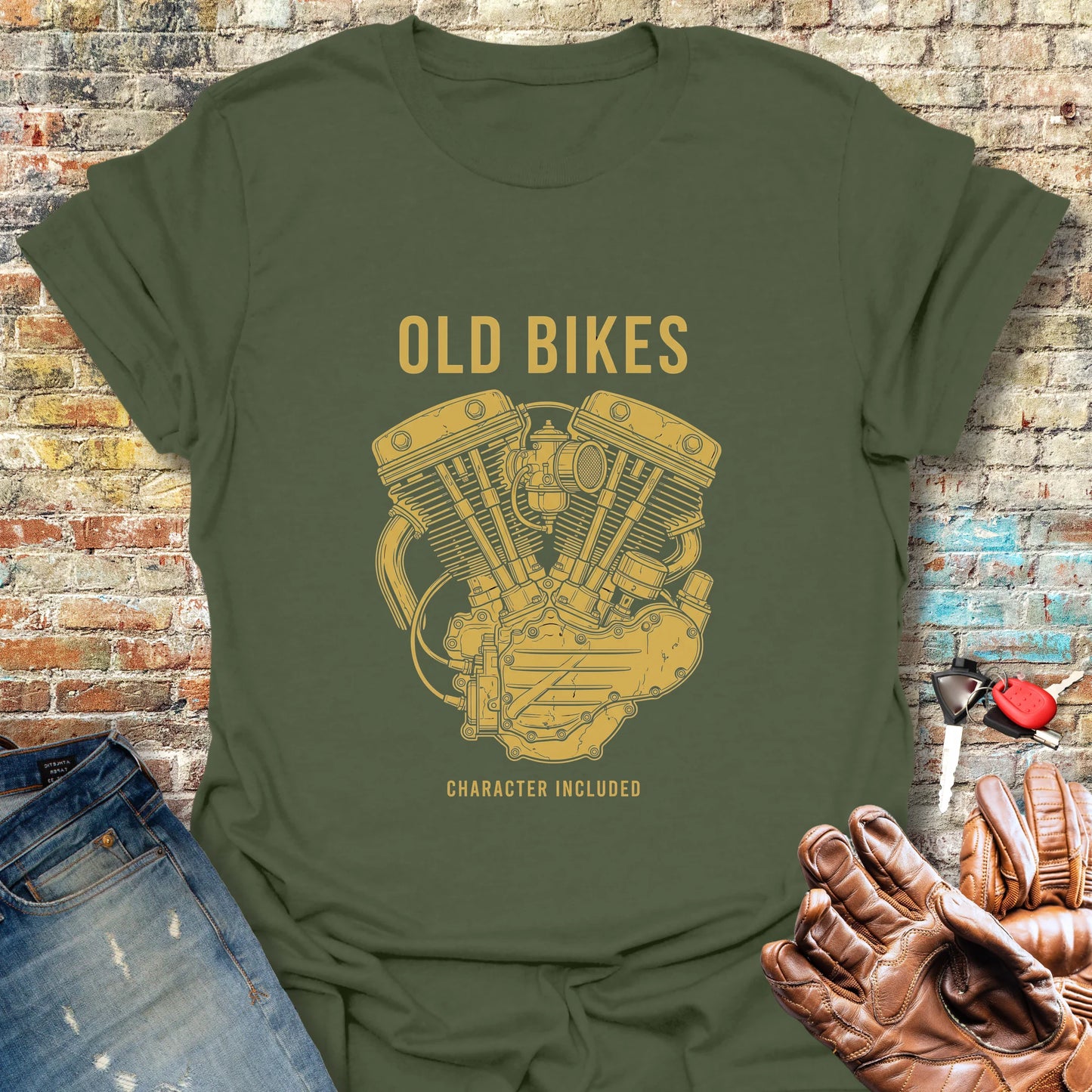 Character Included T-Shirt - Military Green