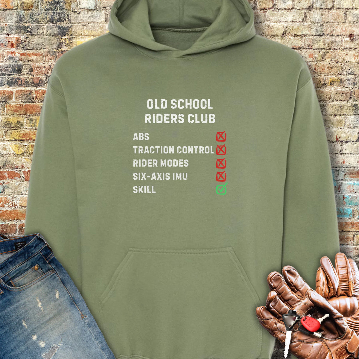 Checkbox Hoodie - Military Green