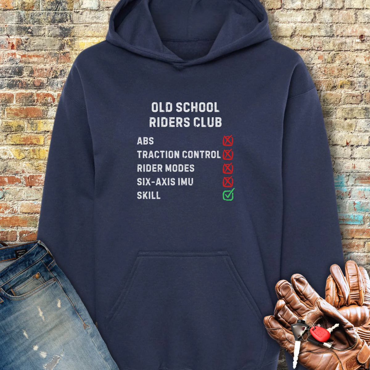 Checkbox Hoodie - Navy