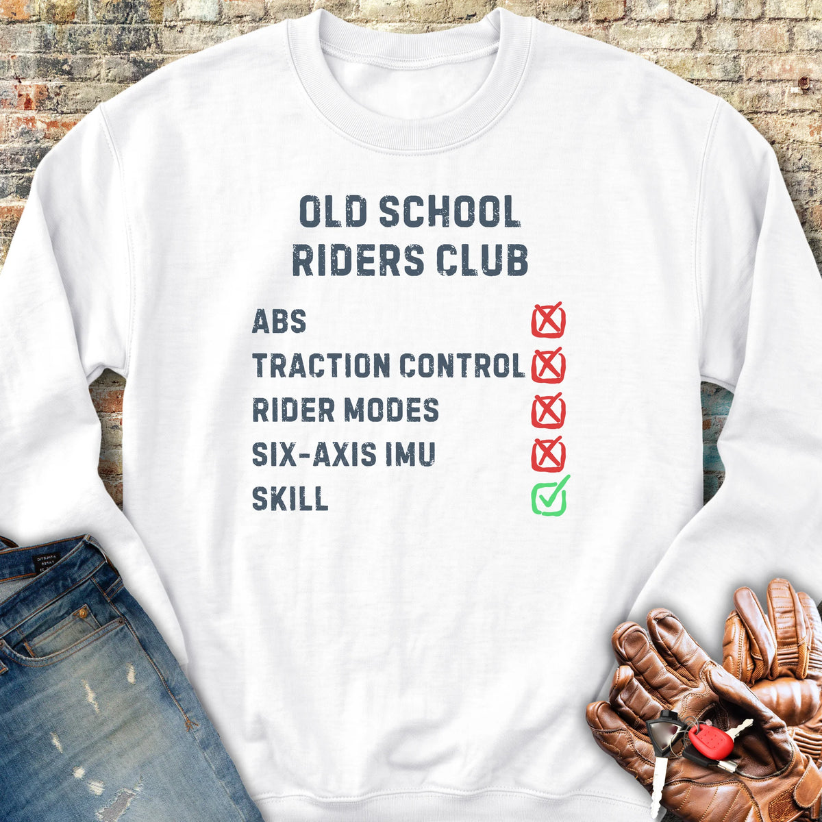 Checkbox Sweatshirt - White