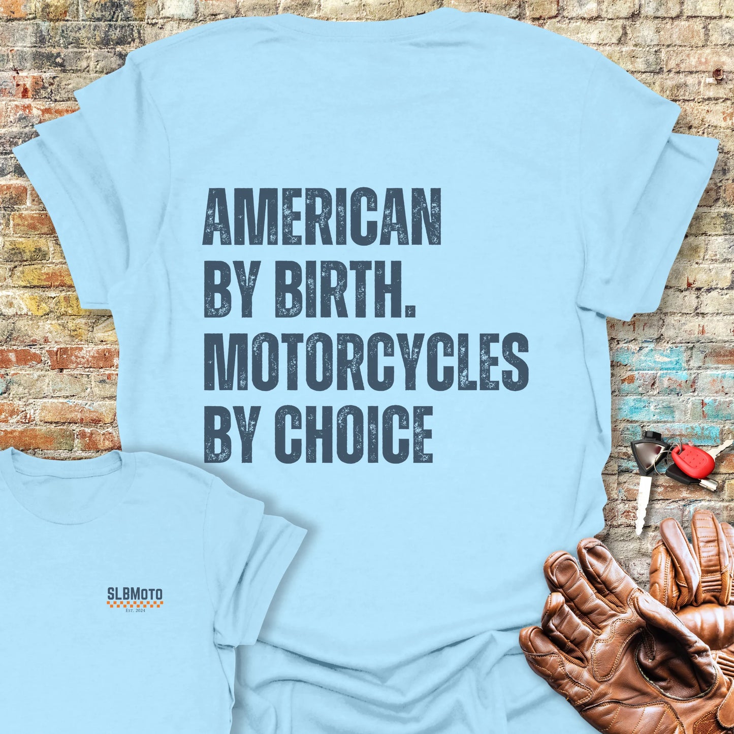 Choice Back Print T-Shirt - Light Blue