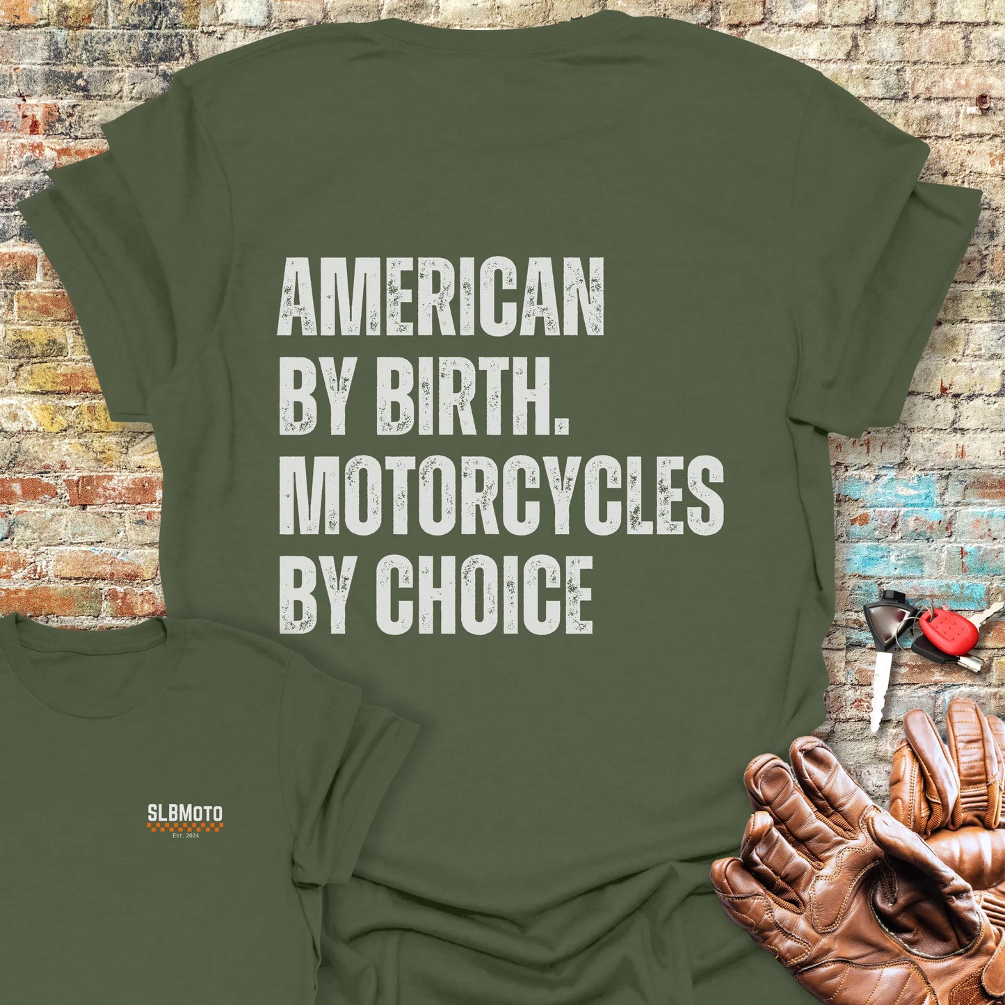 Choice Back Print T-Shirt - Military Green