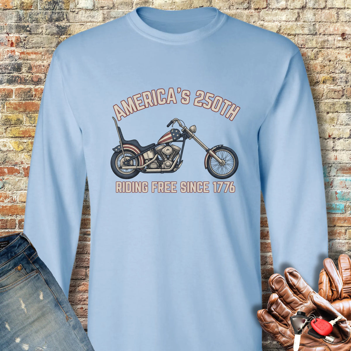 Chopper 250 Long Sleeve T-Shirt - Light Blue