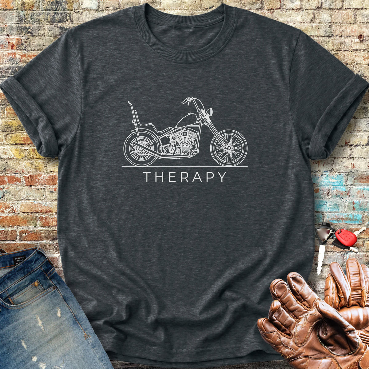 Chopper Therapy Classic T-Shirt - Dark Heather
