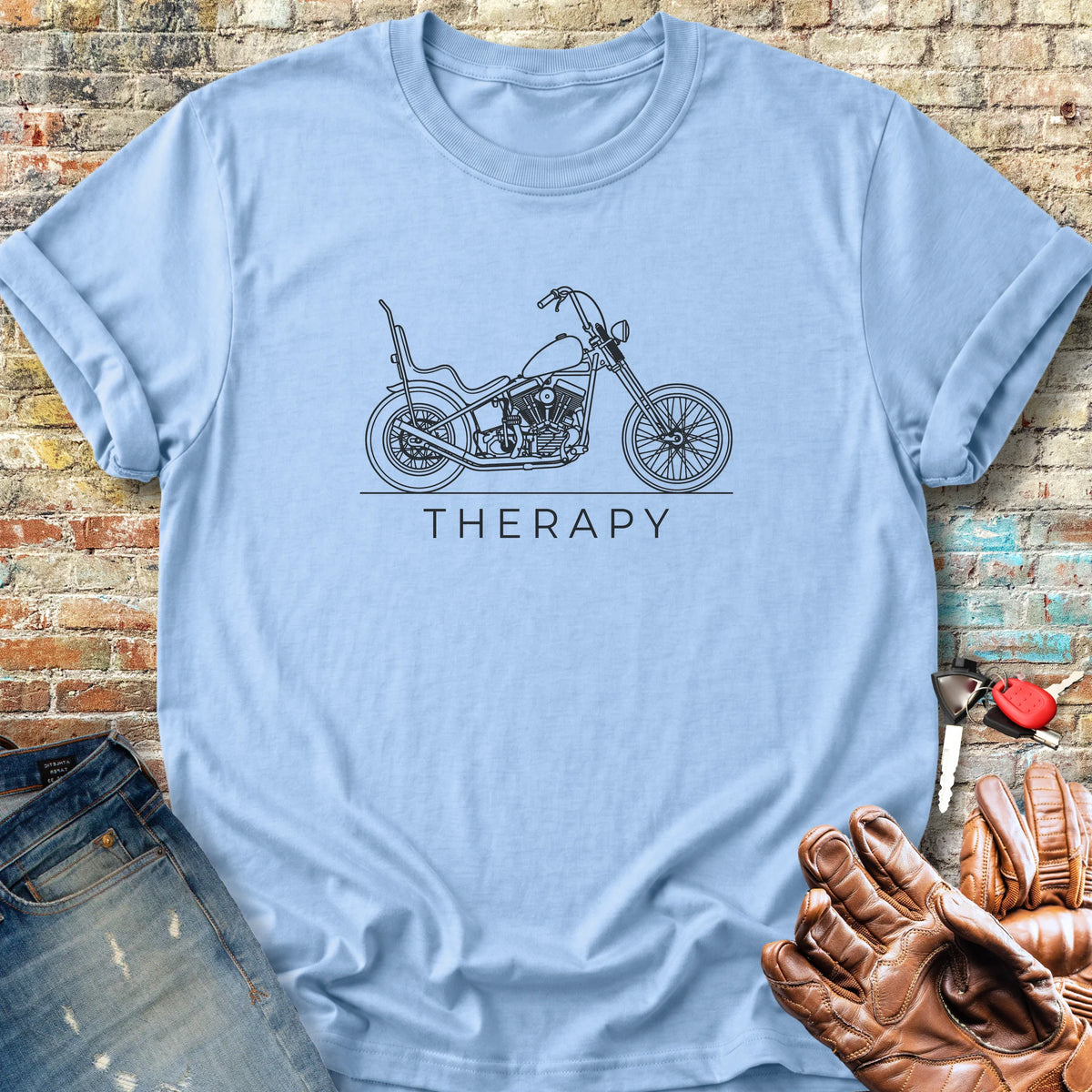 Chopper Therapy Classic T-Shirt - Light Blue
