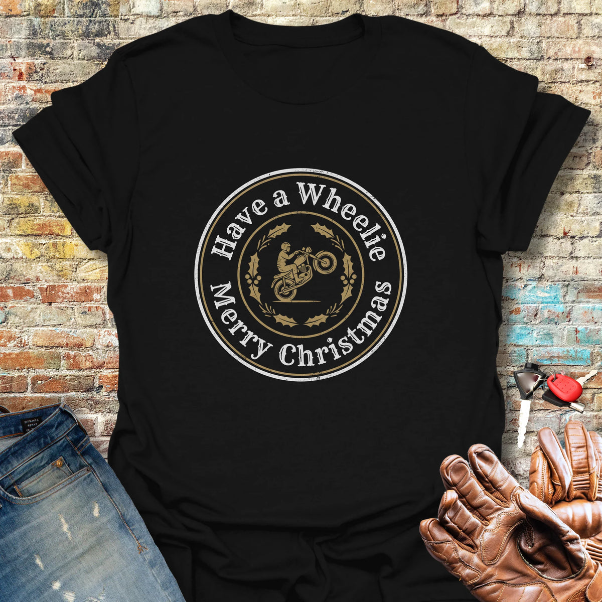 Christmas Badge Softstyle T-Shirt - Black