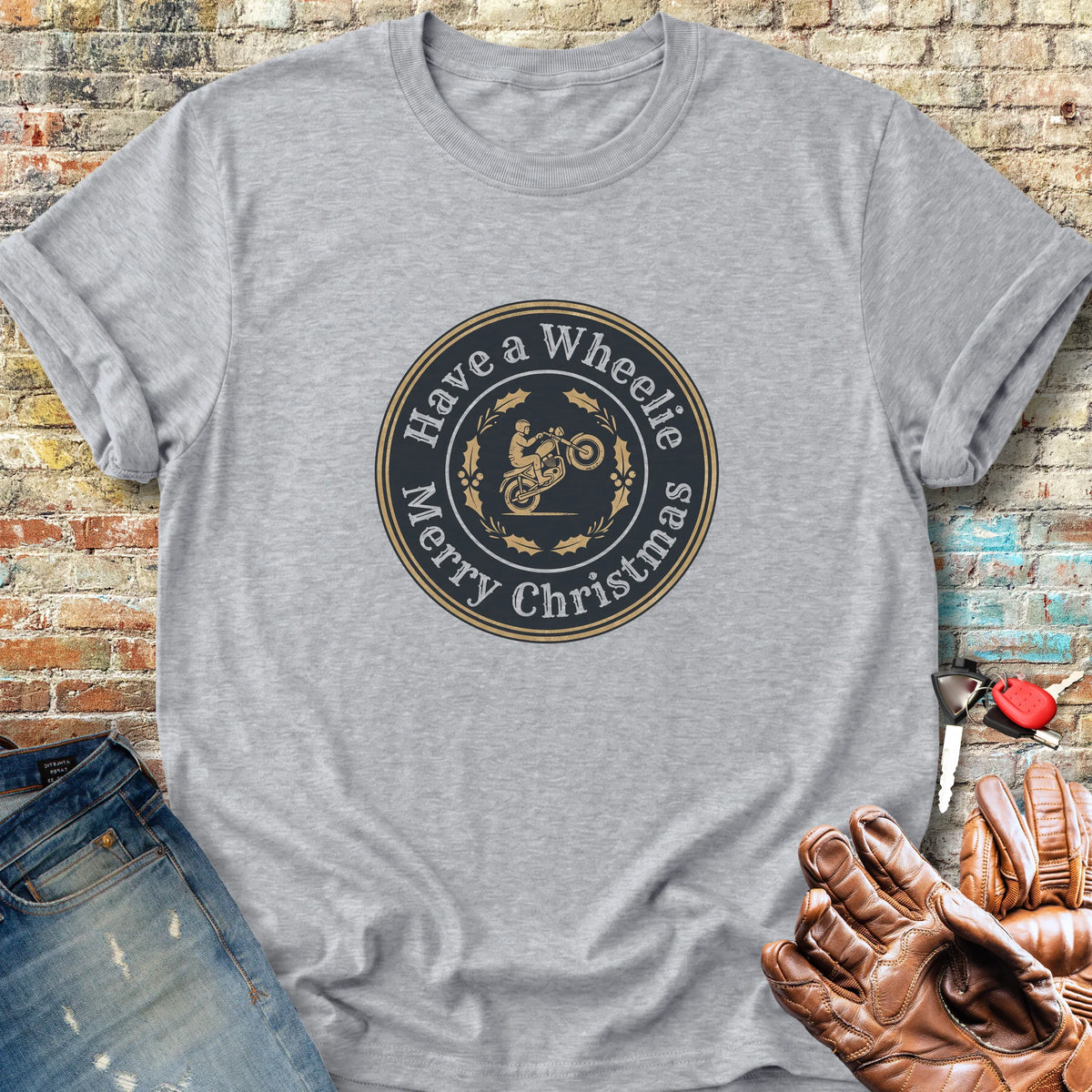 Christmas Badge Classic T-Shirt - Sport Grey