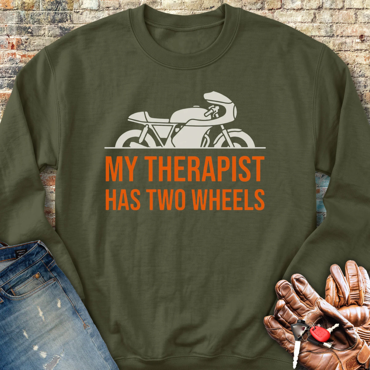 Classic Therapist Sweatshirt - Military Green