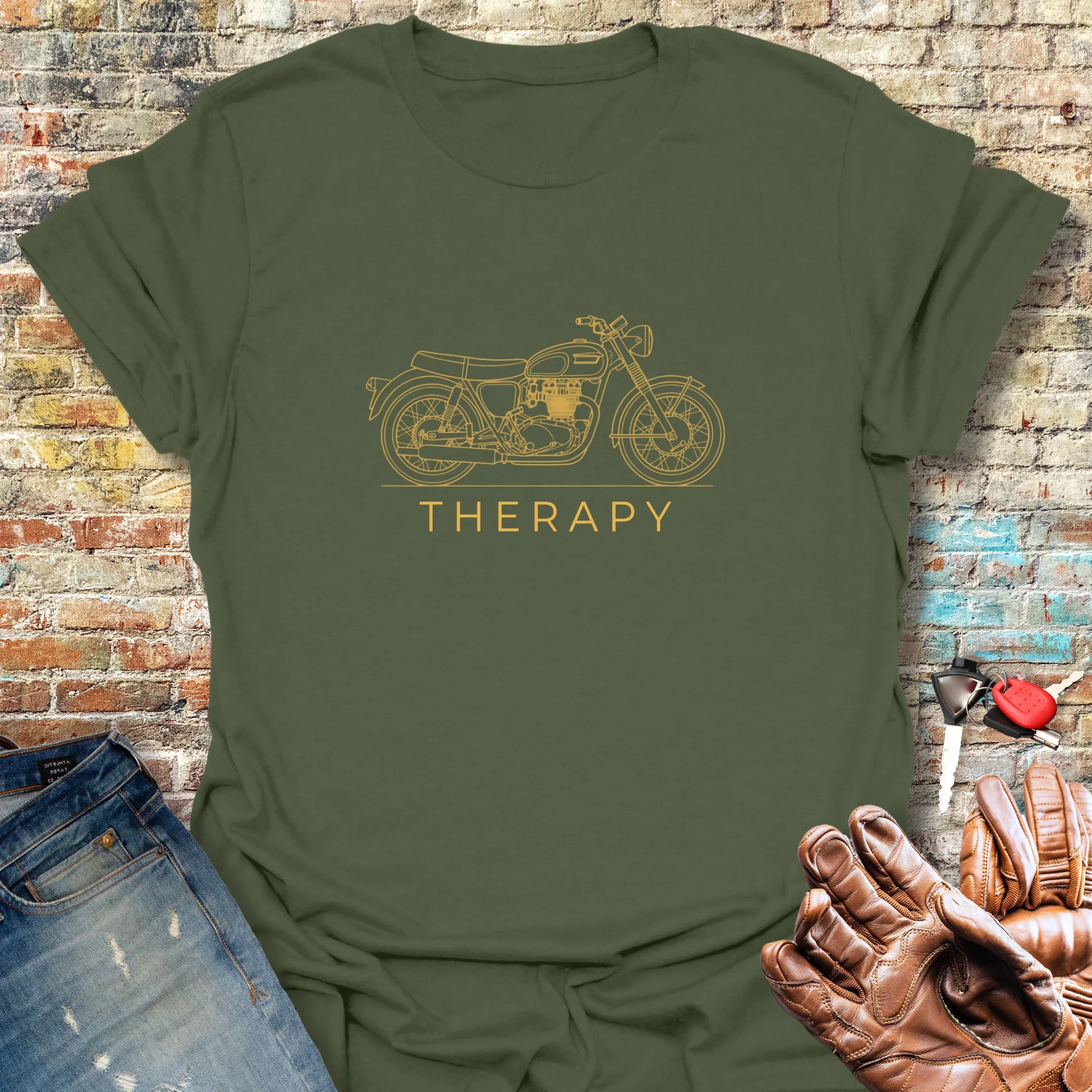 Classic Therapy Gold T-Shirt - Military Green