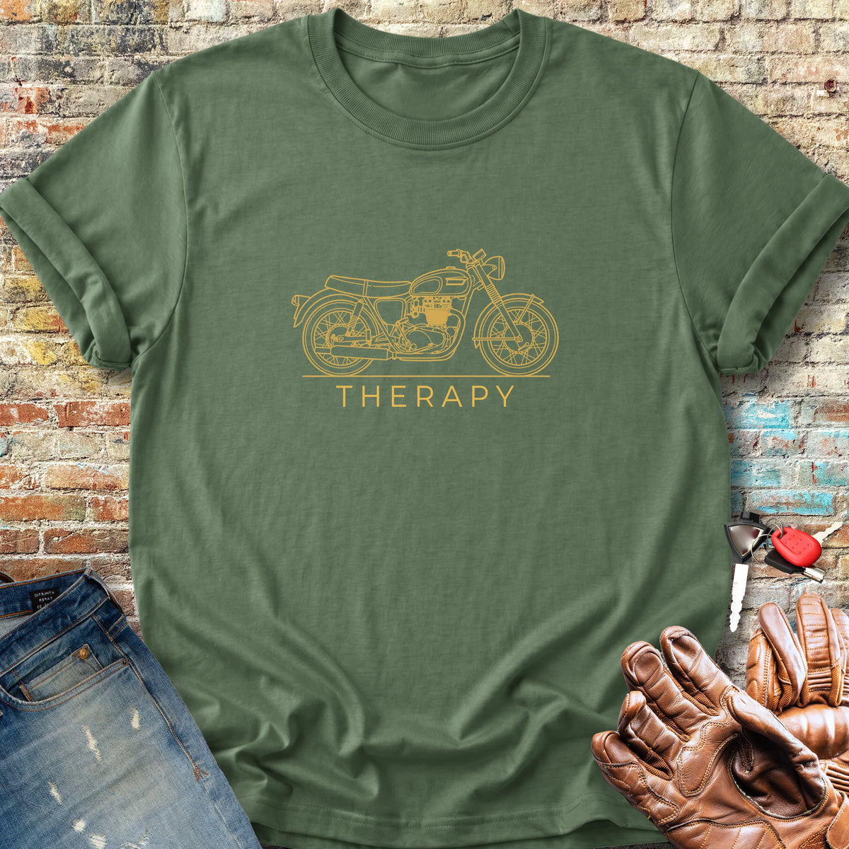 Classic Therapy Gold Classic T-Shirt - Military Green