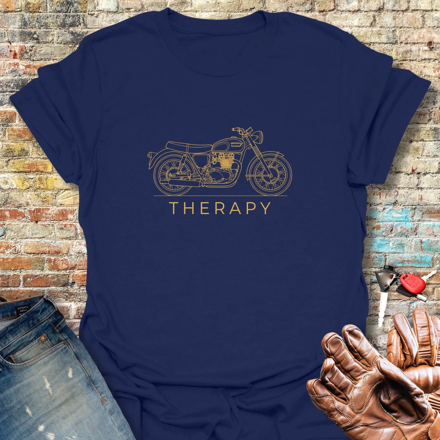 Classic Therapy Gold T-Shirt - Navy