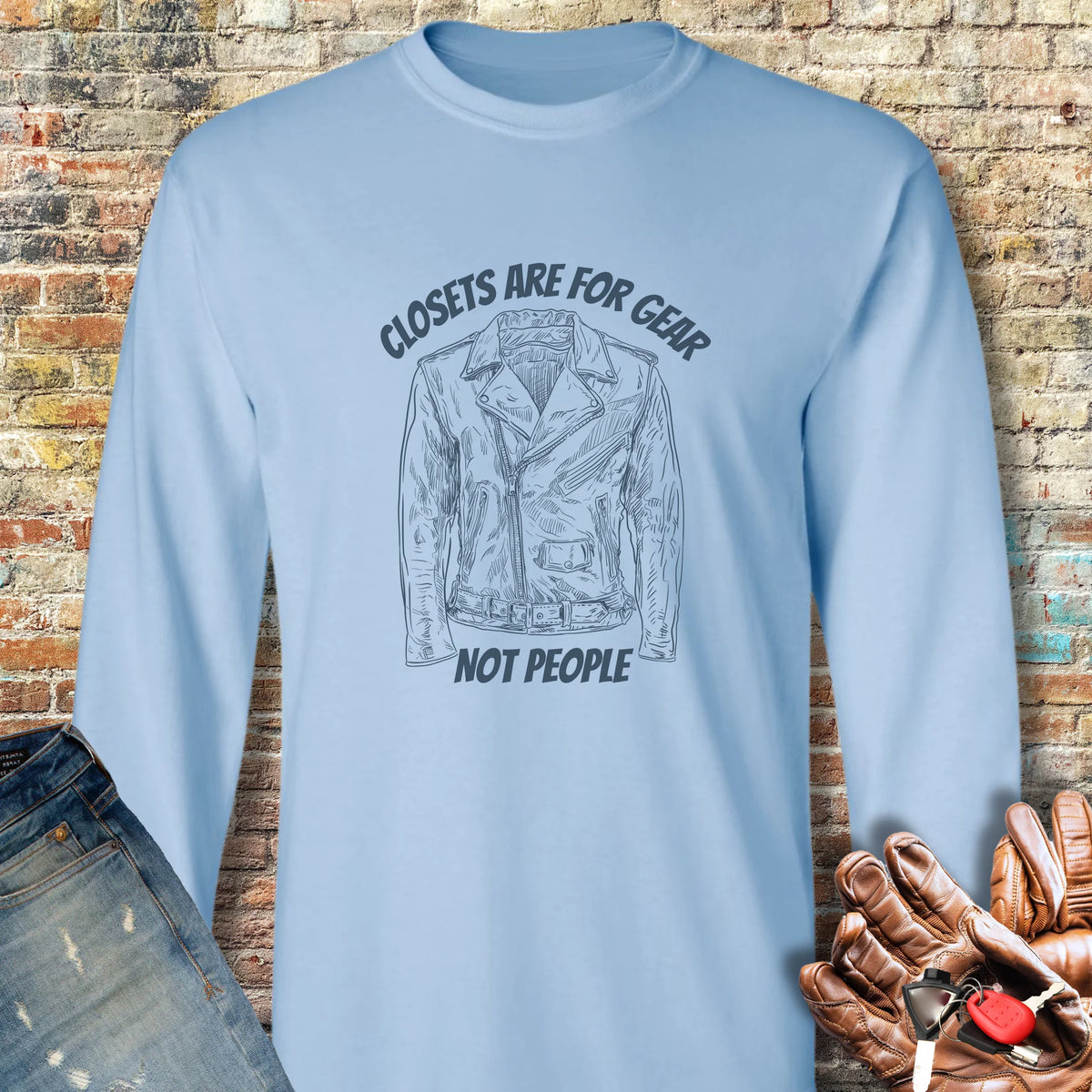 Closets Long Sleeve T-Shirt - Light Blue