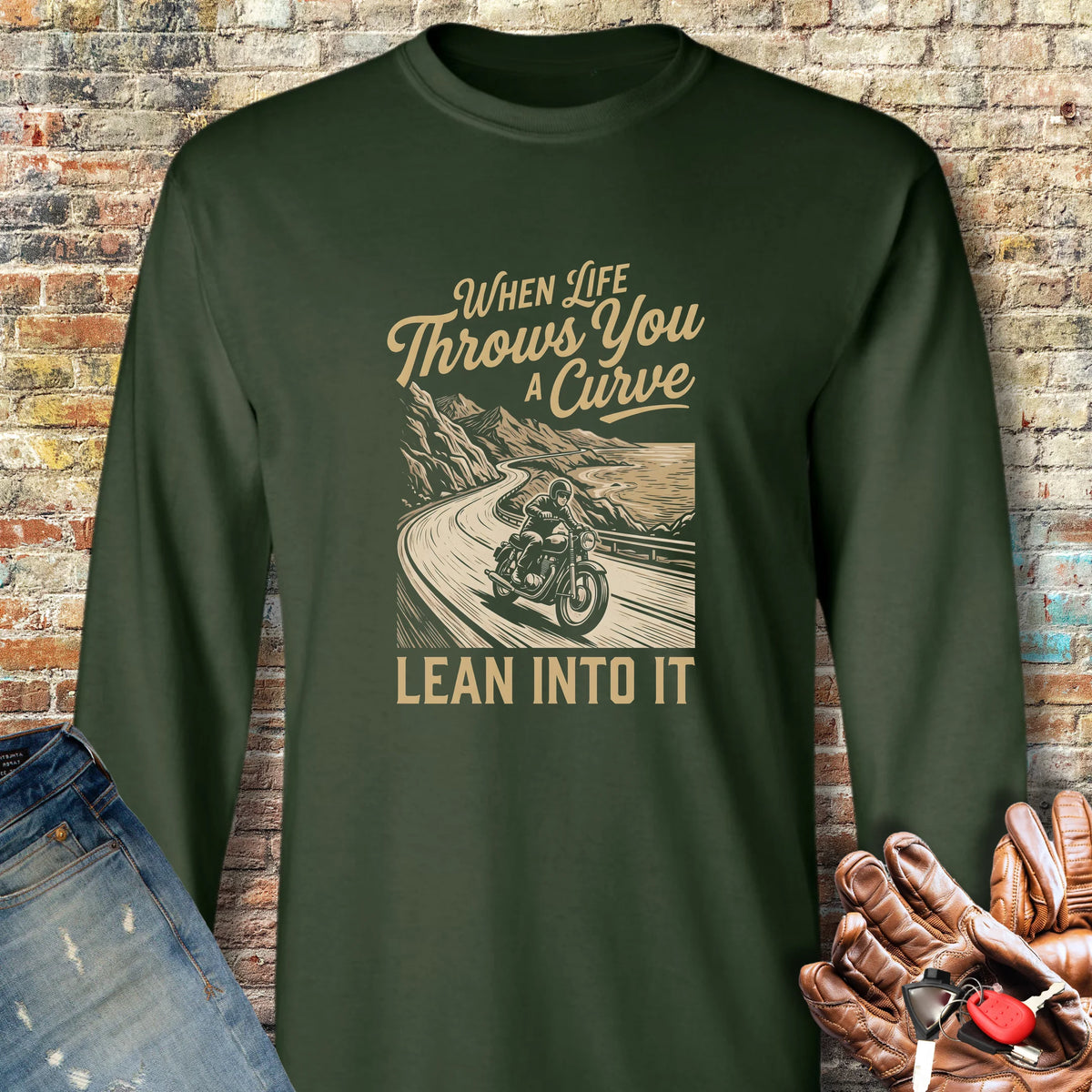 Coast Road Long Sleeve T-Shirt - Forest Green