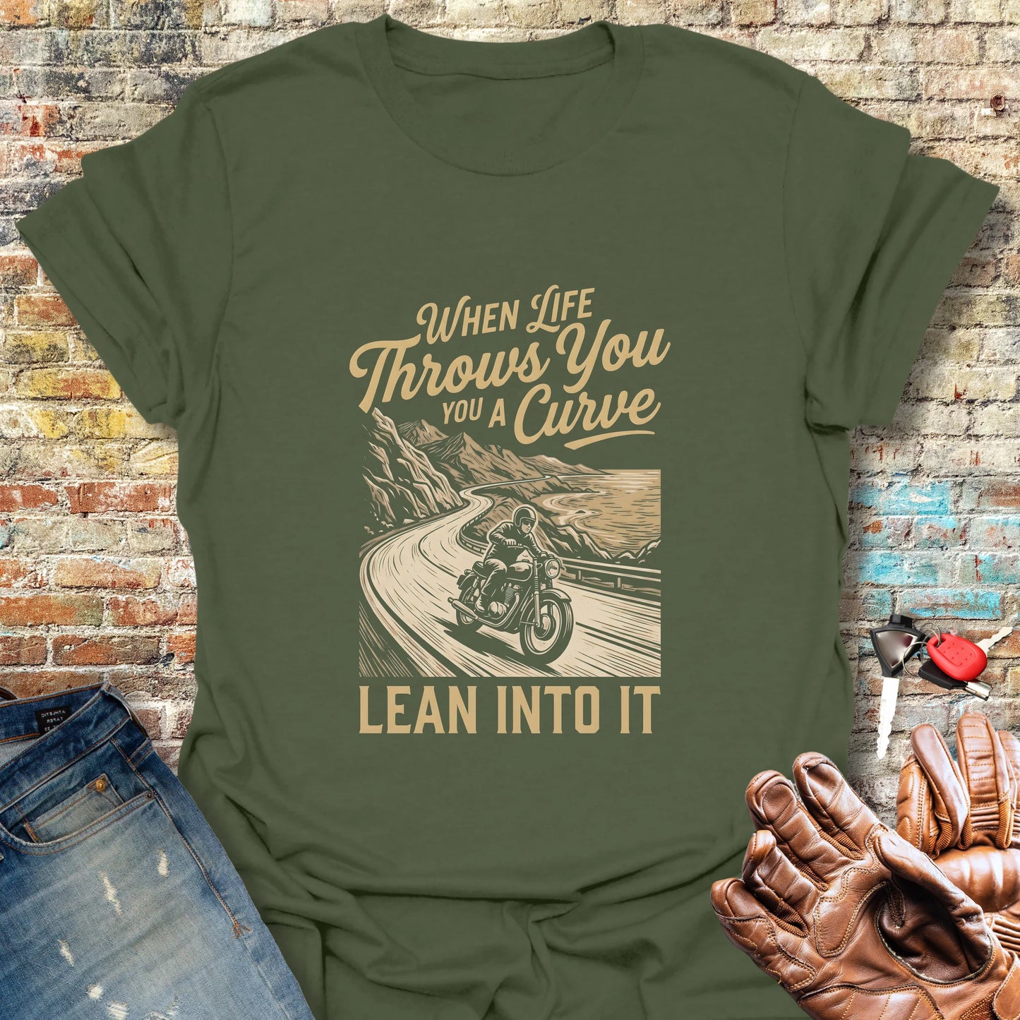 Coast Road T-Shirt - Military Green