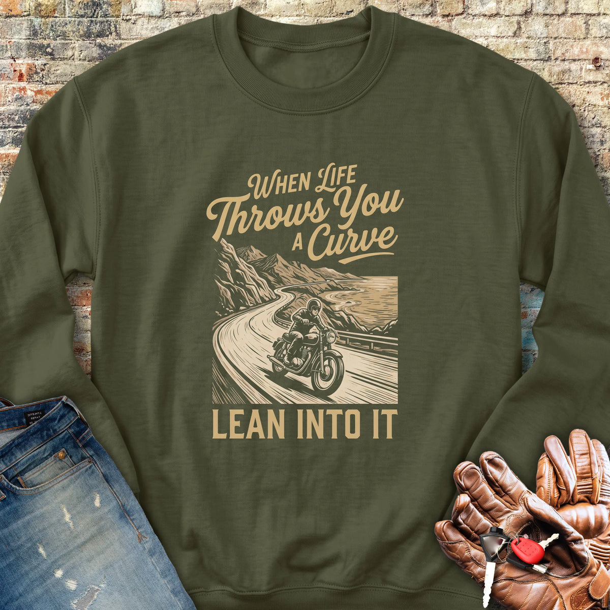 Coast Road Sweatshirt - Military Green