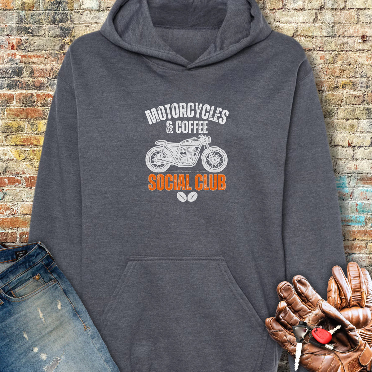 Coffee Social Hoodie - Dark Heather