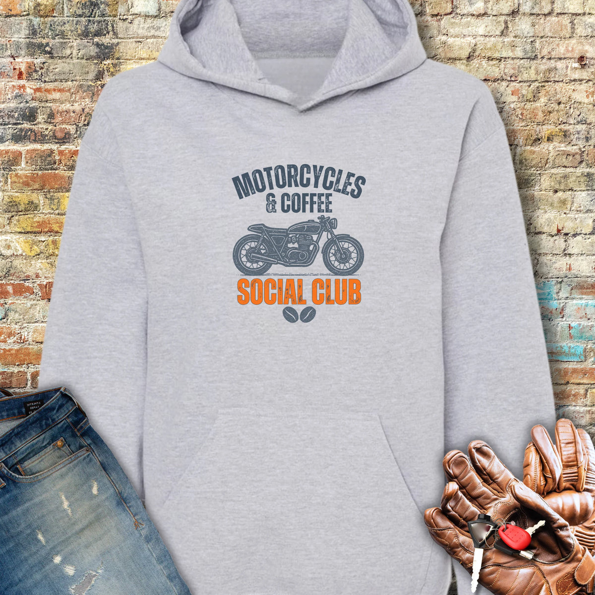 Coffee Social Hoodie - Sport Grey