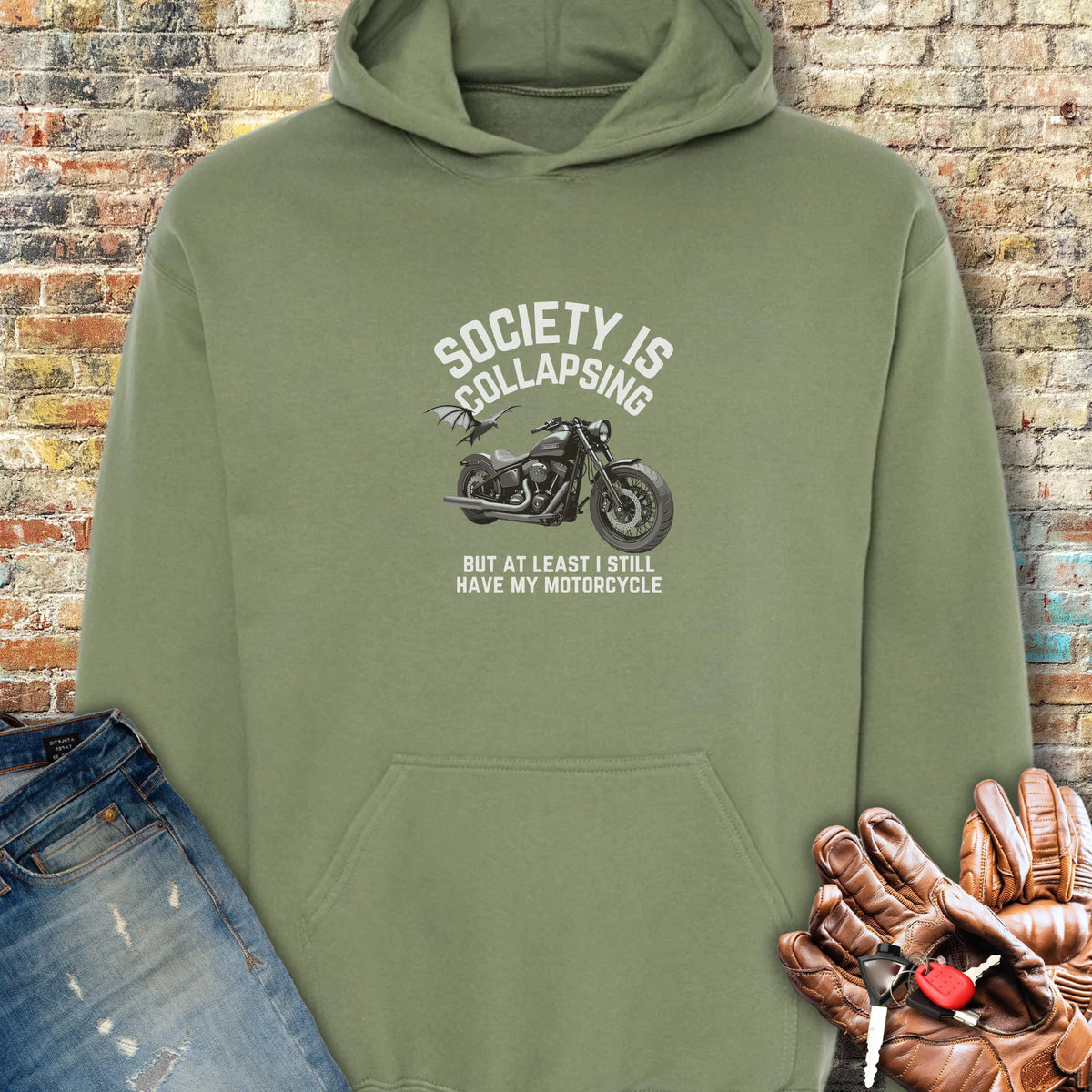 Collapsing Hoodie - Military Green