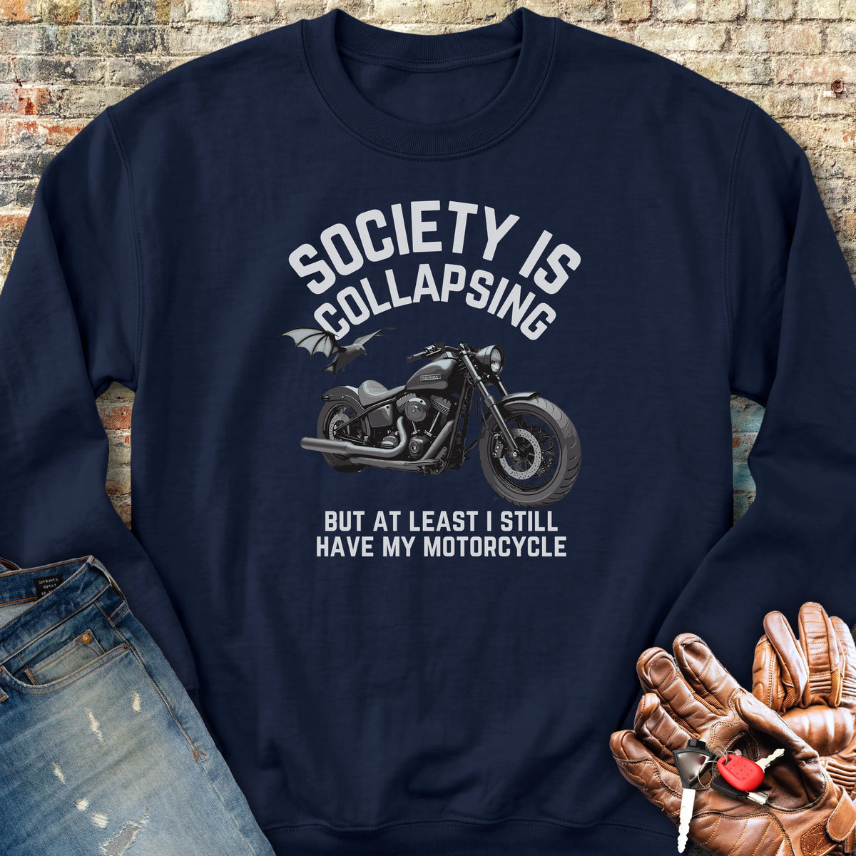 Collapsing Sweatshirt - Navy
