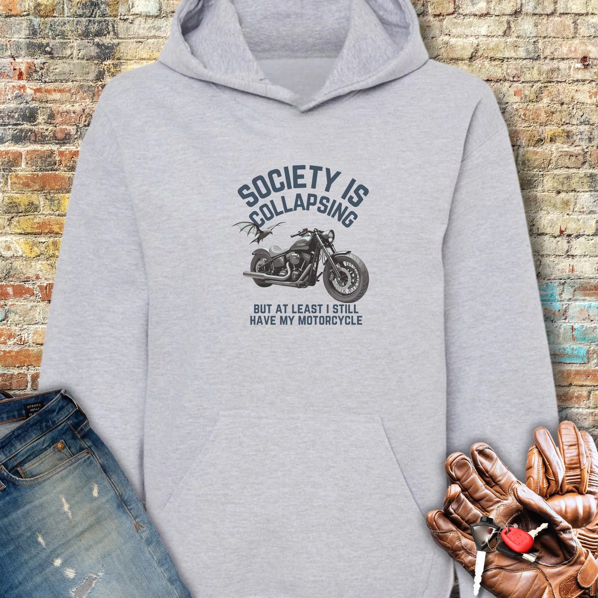 Collapsing Hoodie - Sport Grey