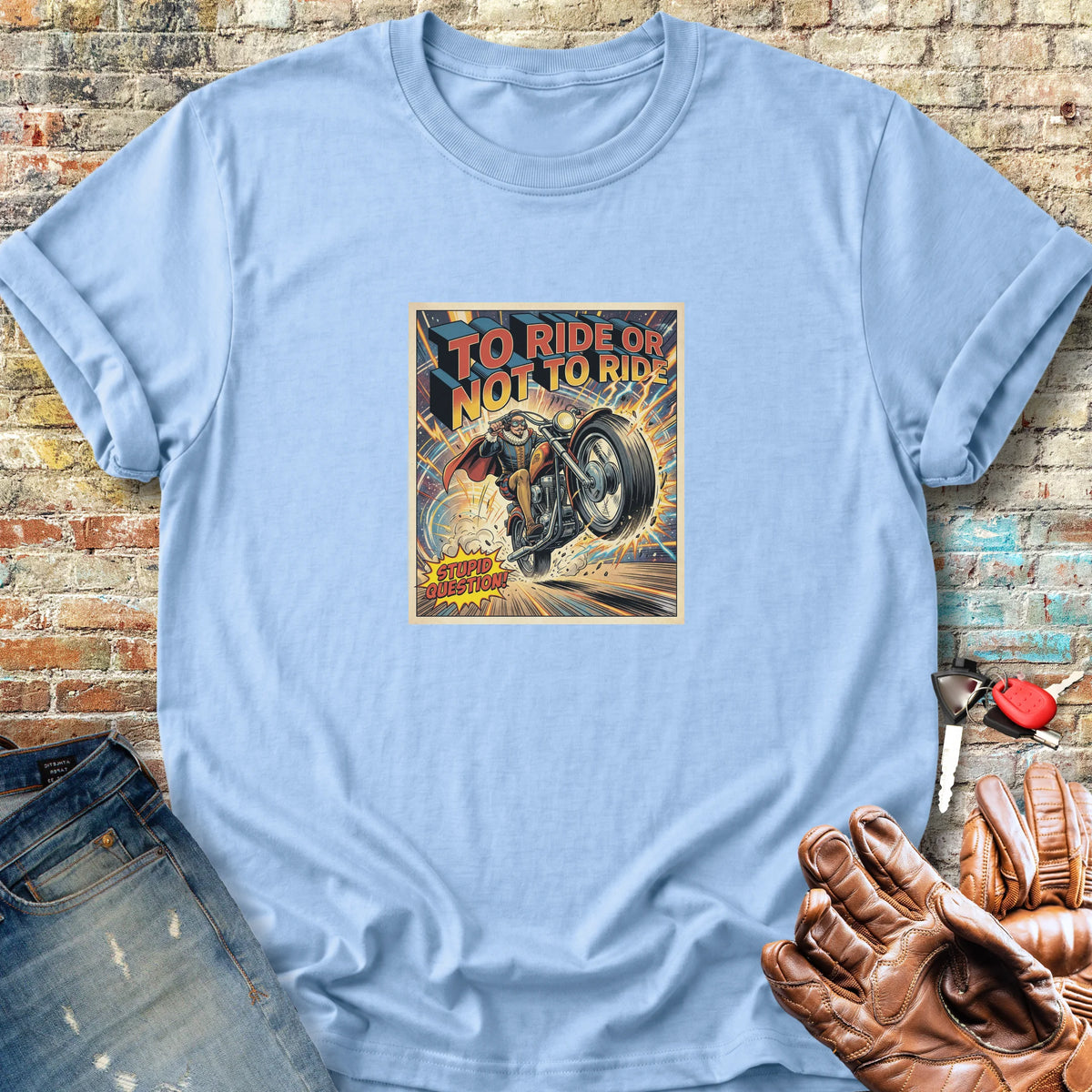 Comic Book Classic T-Shirt - Light Blue
