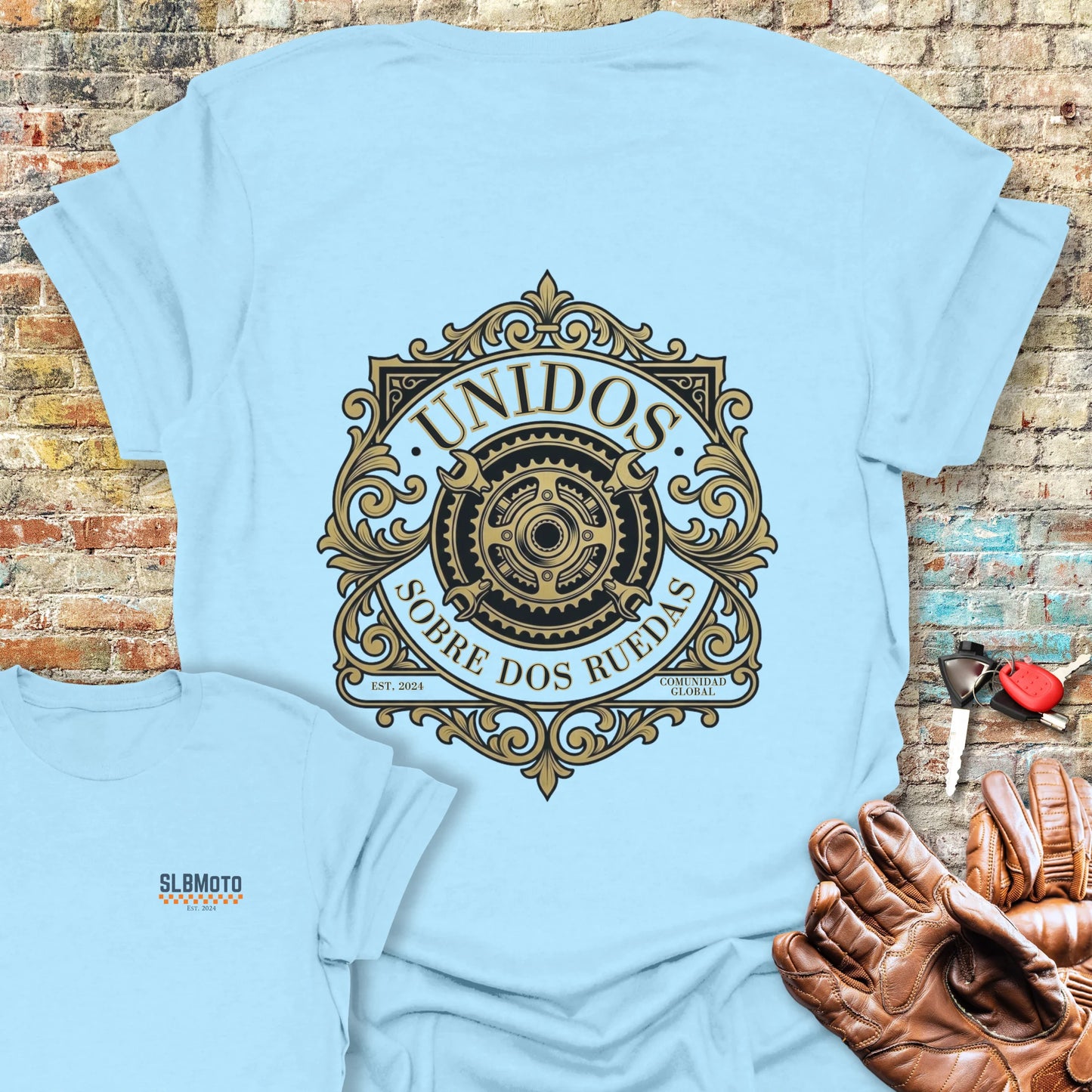 Comunidad Global Back Print T-Shirt - Light Blue