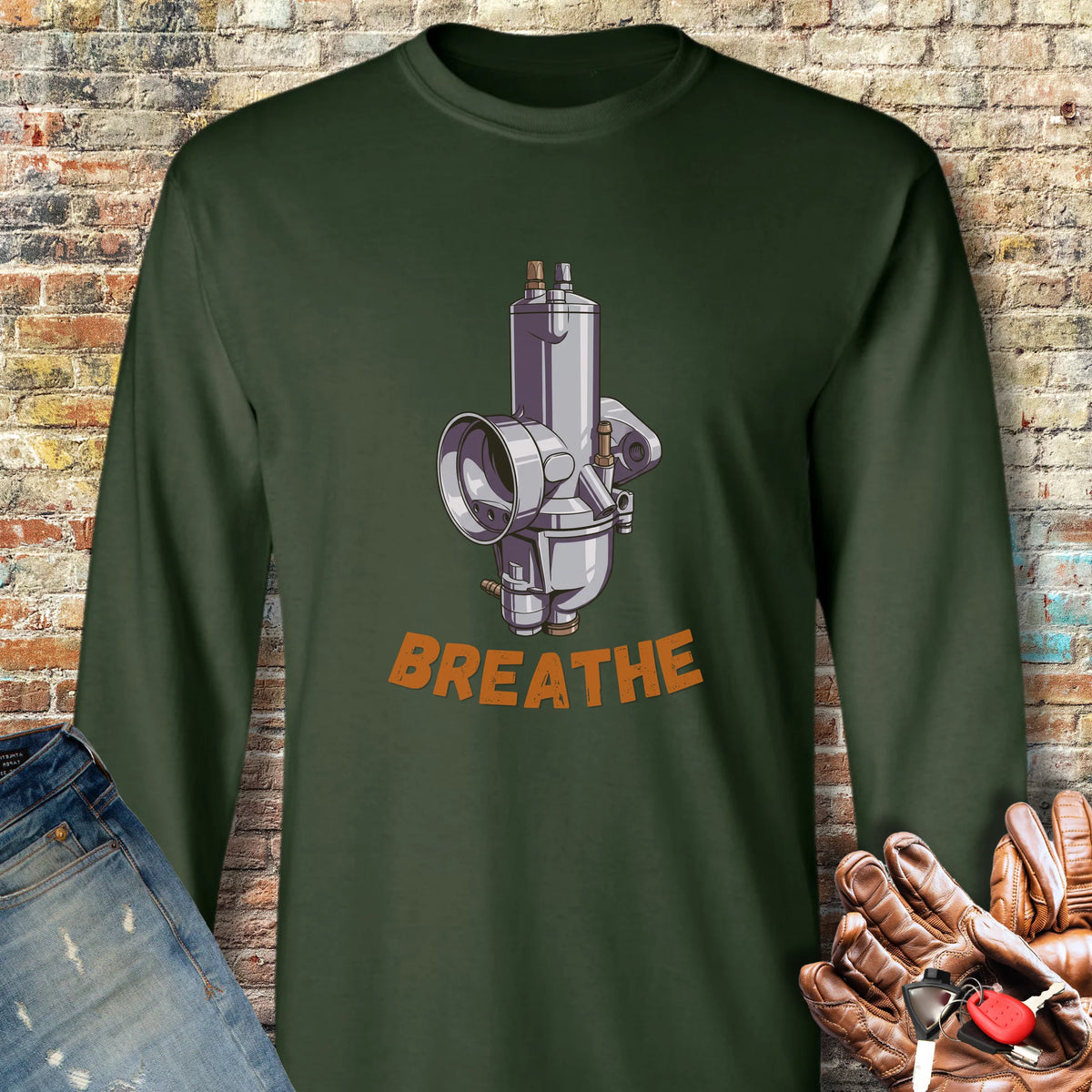 Concentric Long Sleeve T-Shirt - Forest Green