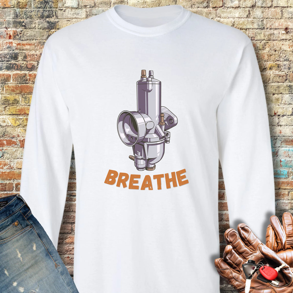 Concentric Long Sleeve T-Shirt - White