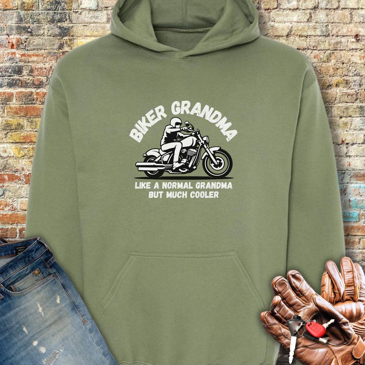 Cool Grandma Hoodie - Military Green