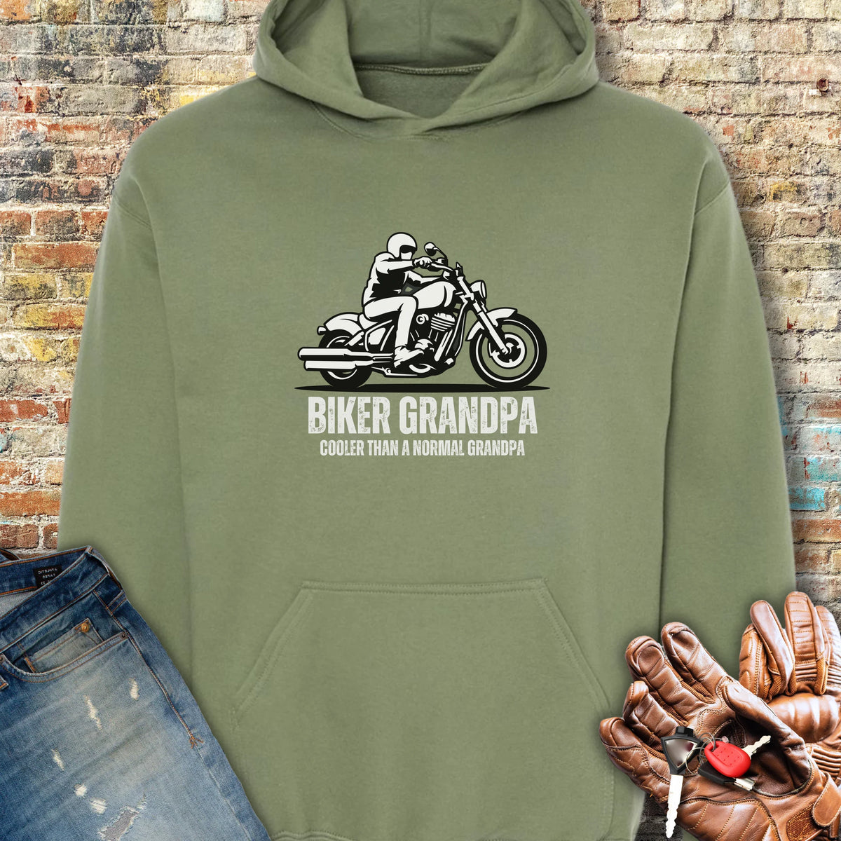 Cool Grandpa Hoodie - Military Green
