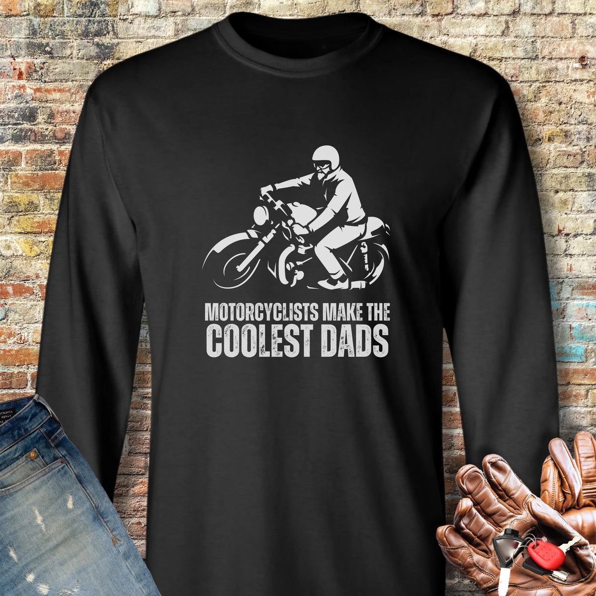 Coolest Dads Long Sleeve T-Shirt - Black
