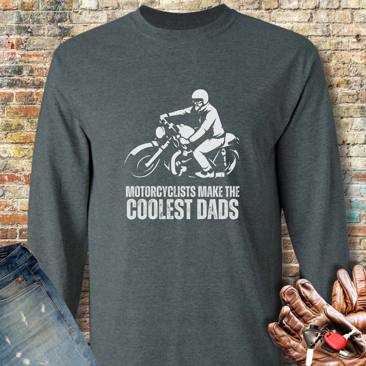 Coolest Dads Long Sleeve T-Shirt - Dark Heather