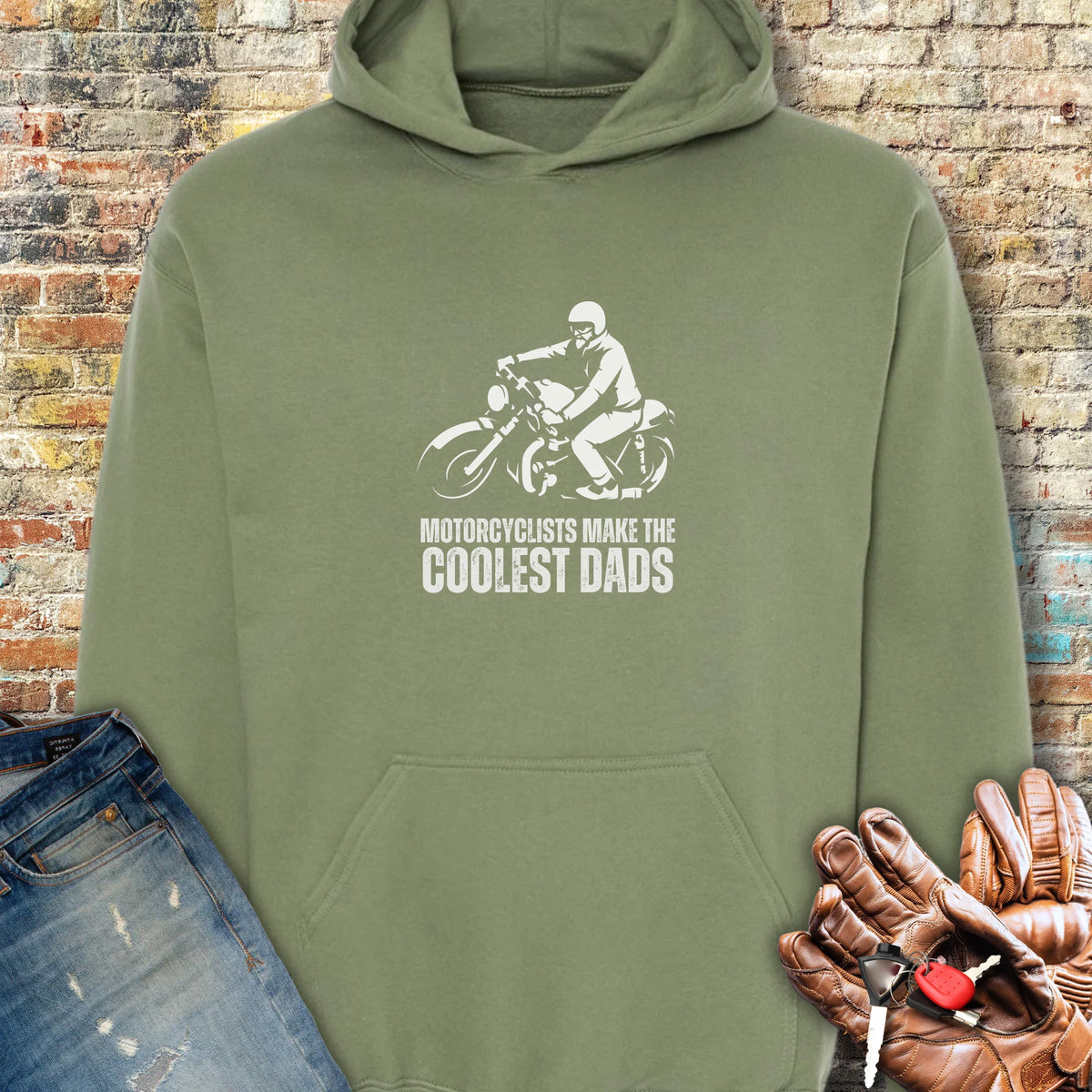 Coolest Dads Hoodie - Military Green