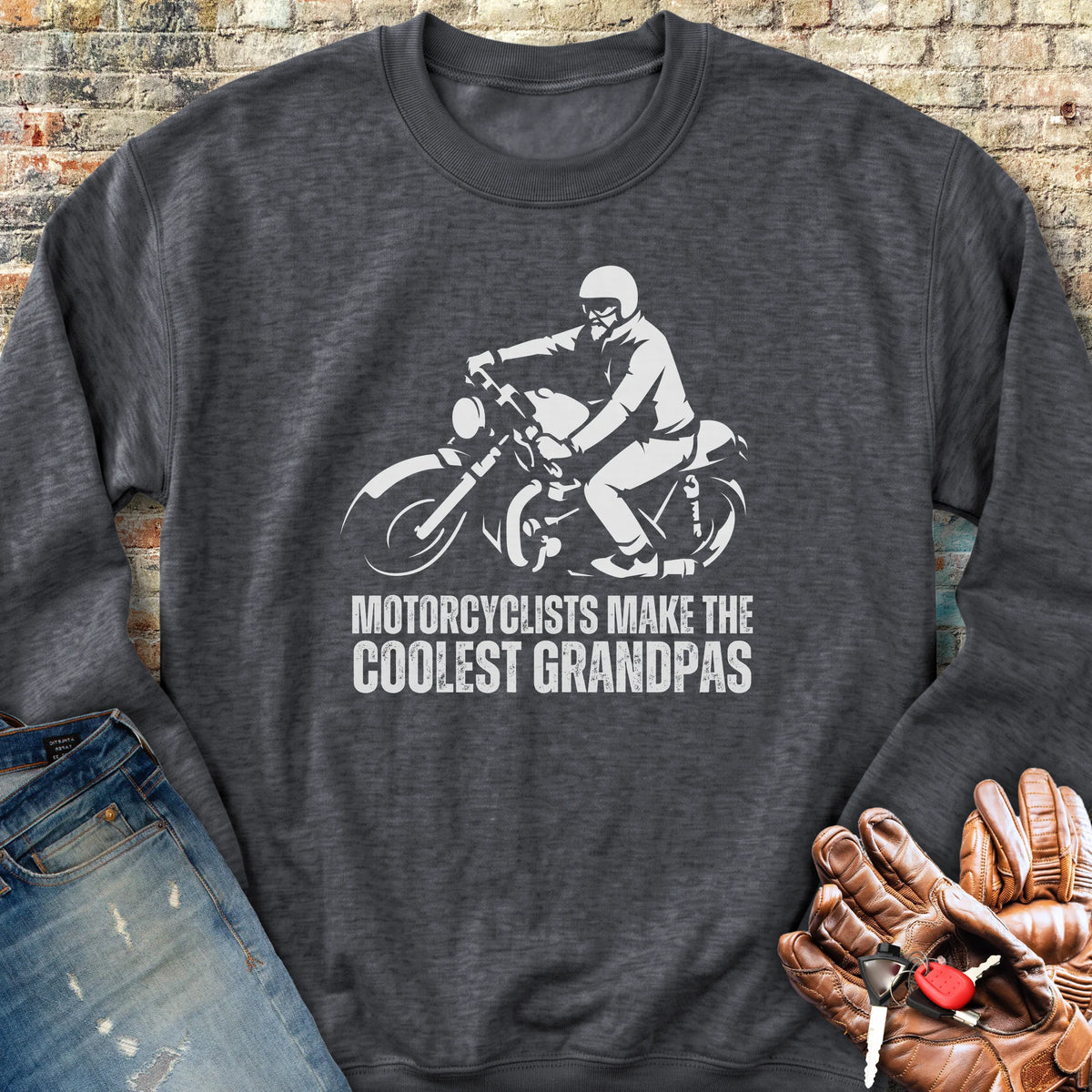 Coolest Grandpa Sweatshirt - Dark Heather