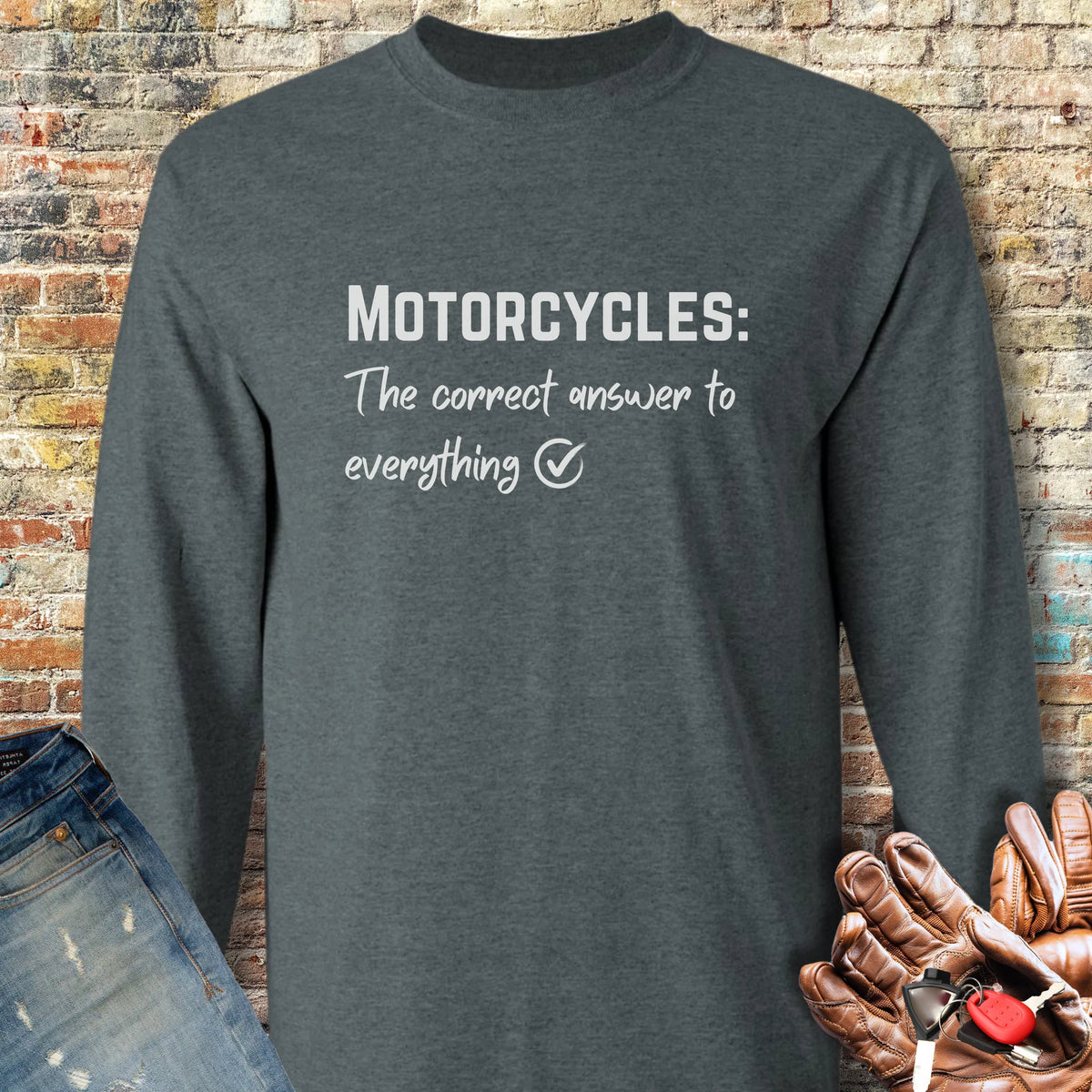 Correct Answer Long Sleeve T-Shirt - Dark Heather