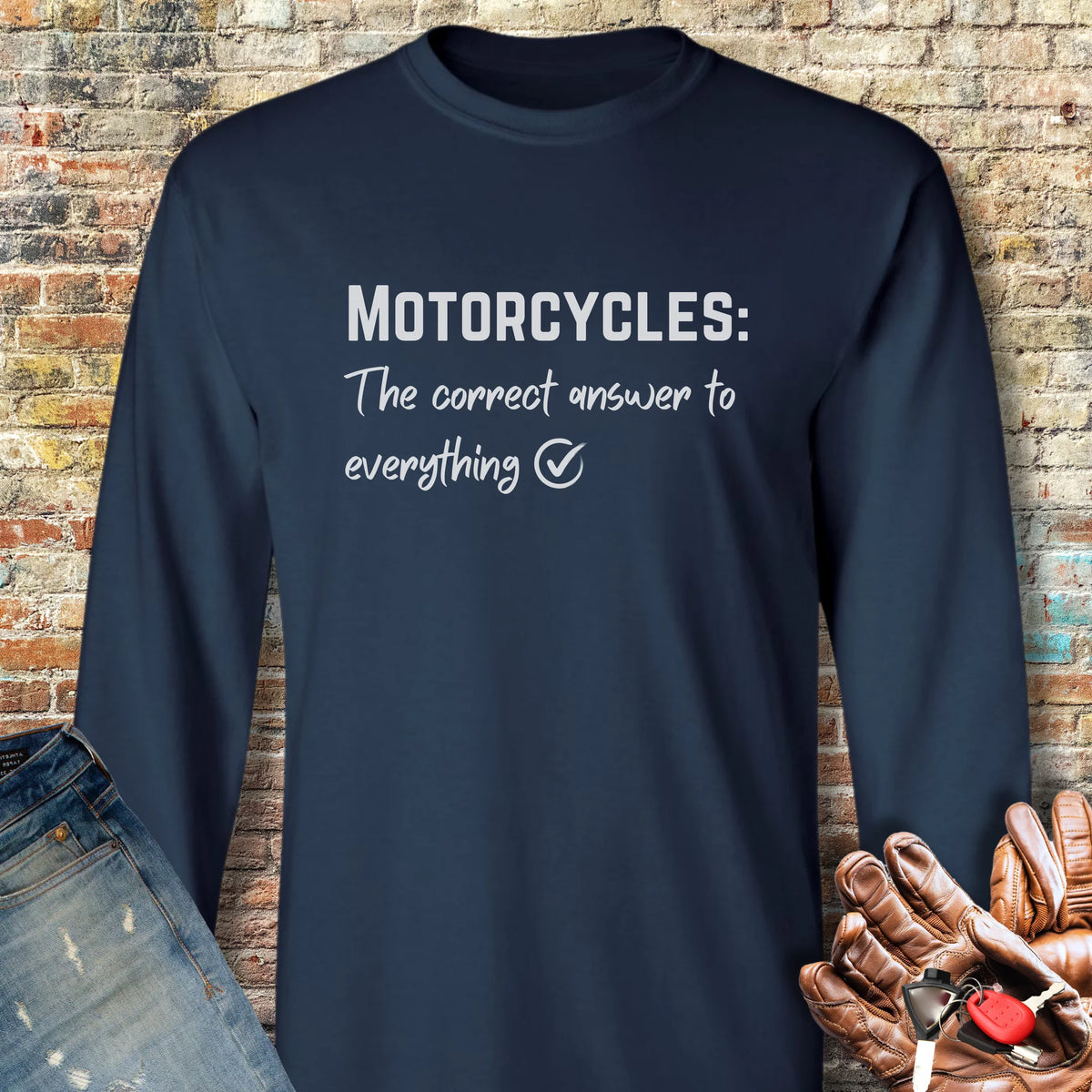 Correct Answer Long Sleeve T-Shirt - Navy