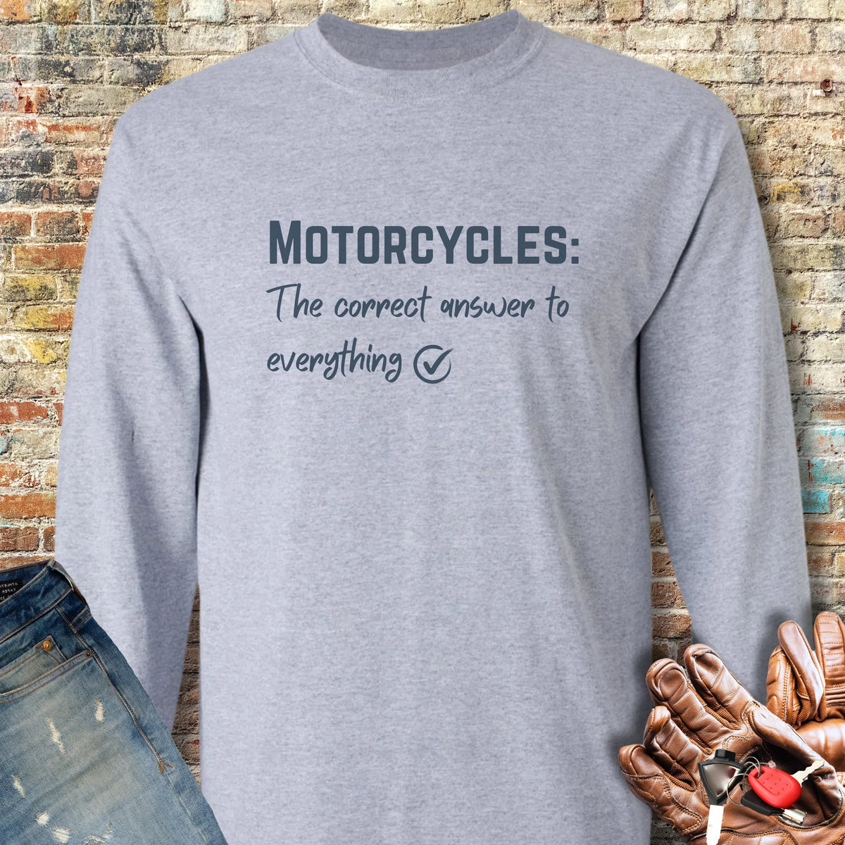 Correct Answer Long Sleeve T-Shirt - Sport Grey