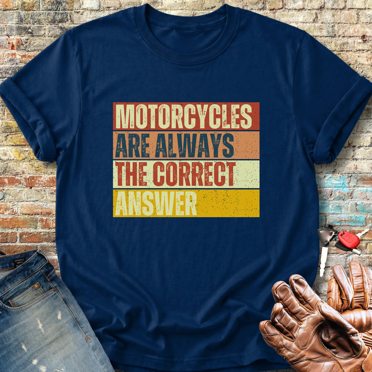 Correct Answer (Block) Classic T-Shirt - Navy