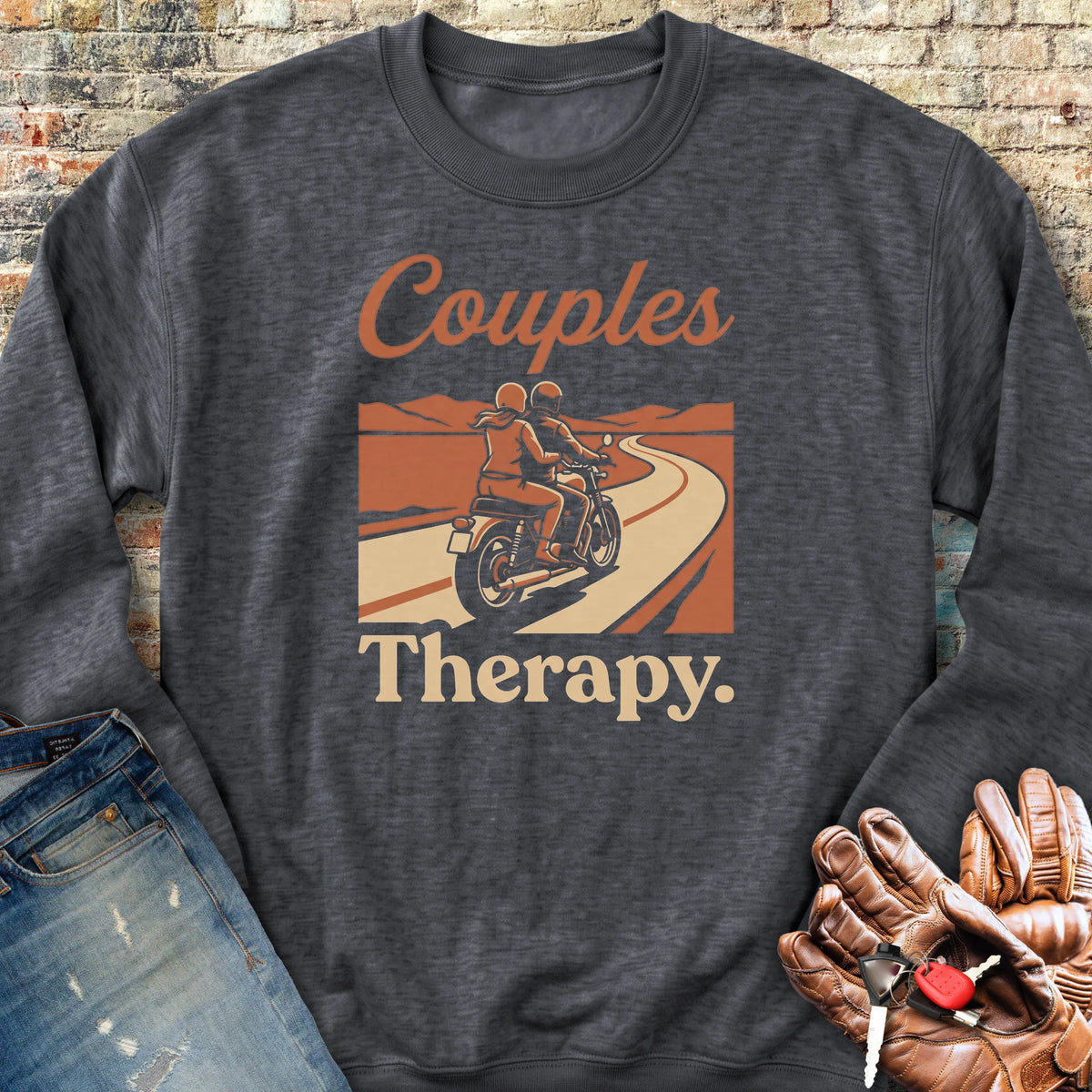 Couples Sweatshirt - Dark Heather