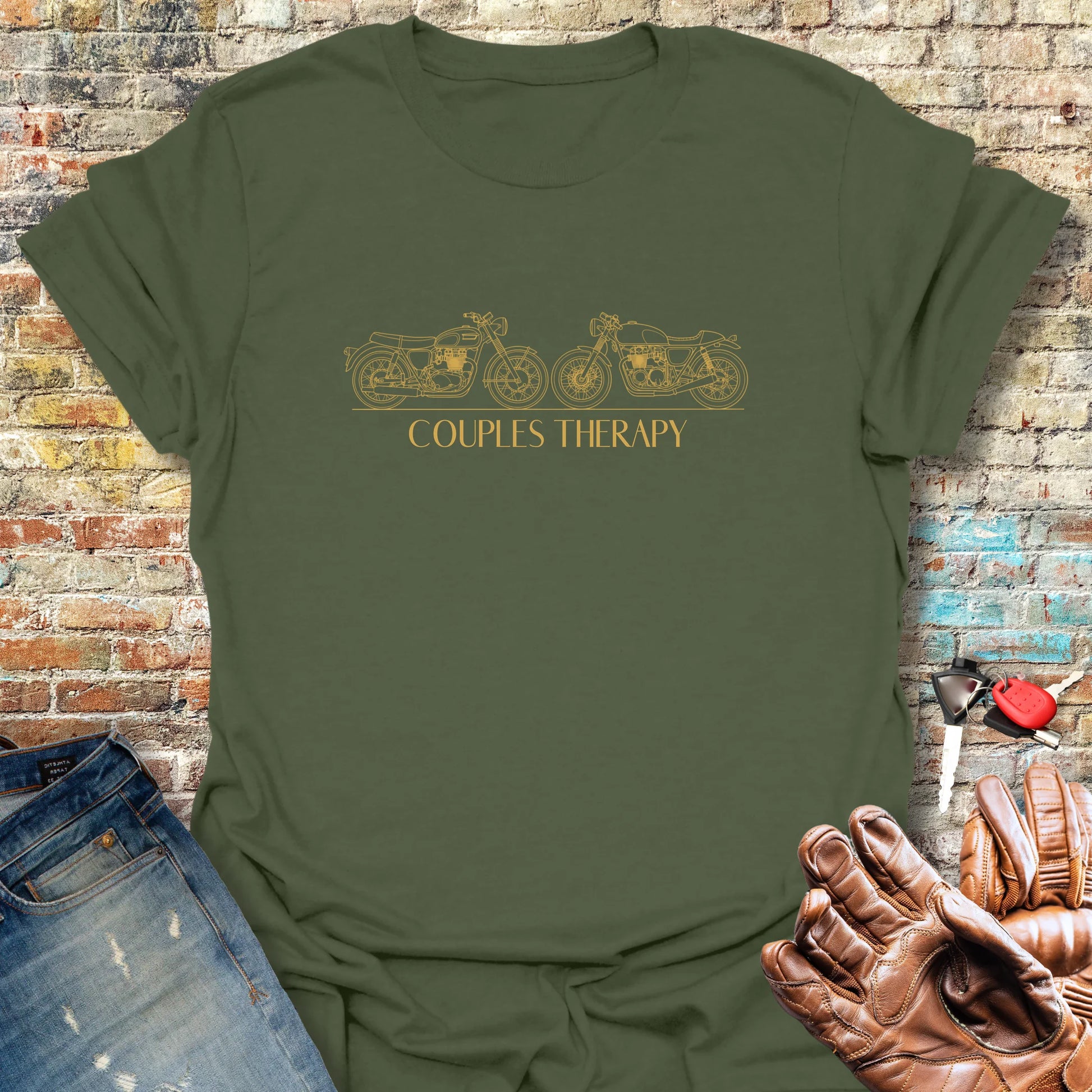 Couples Therapy T-Shirt - Military Green
