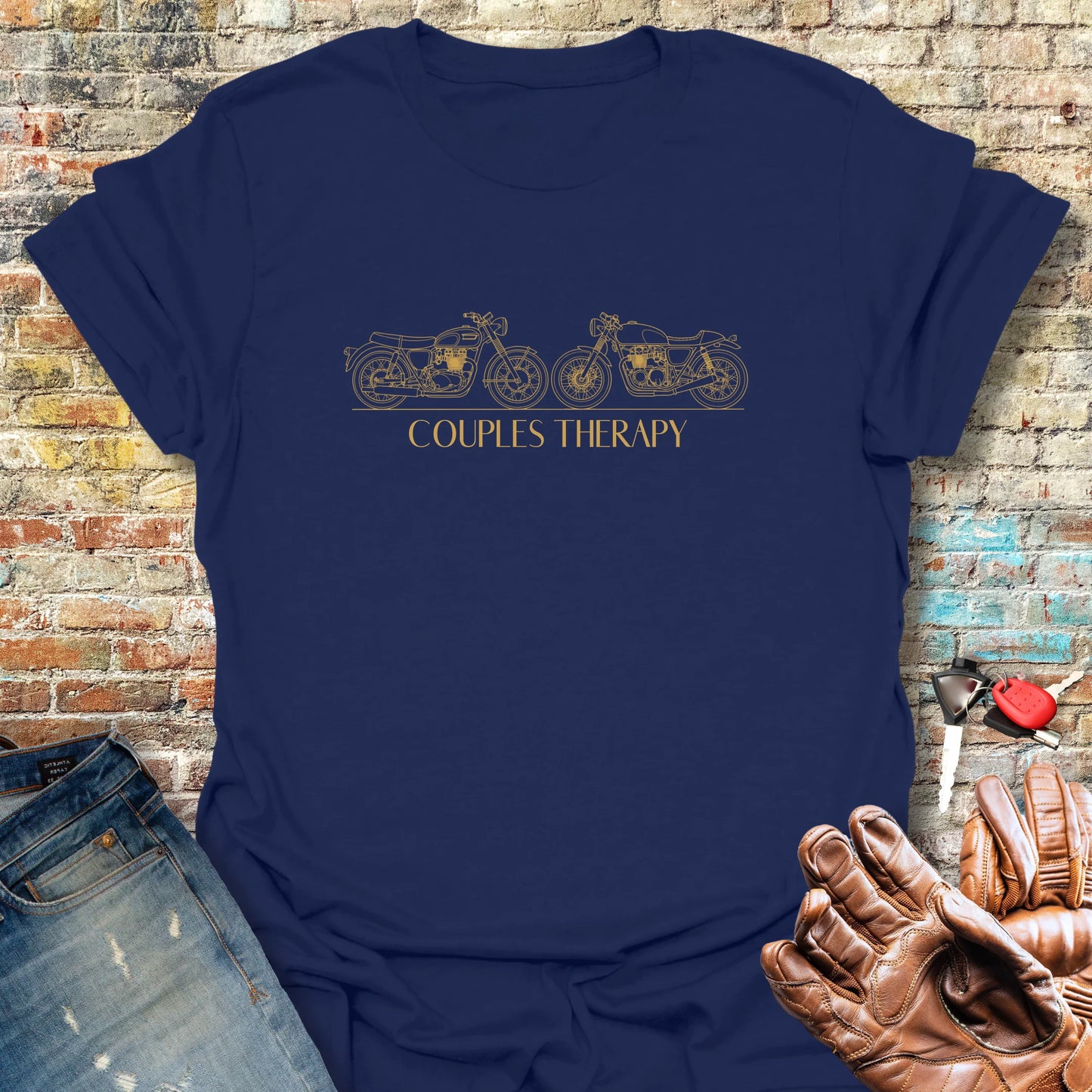 Couples Therapy T-Shirt - Navy
