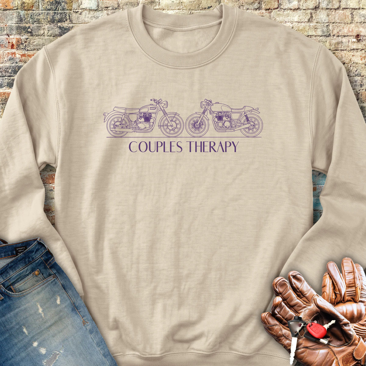 Couples Therapy Sweatshirt - Sand