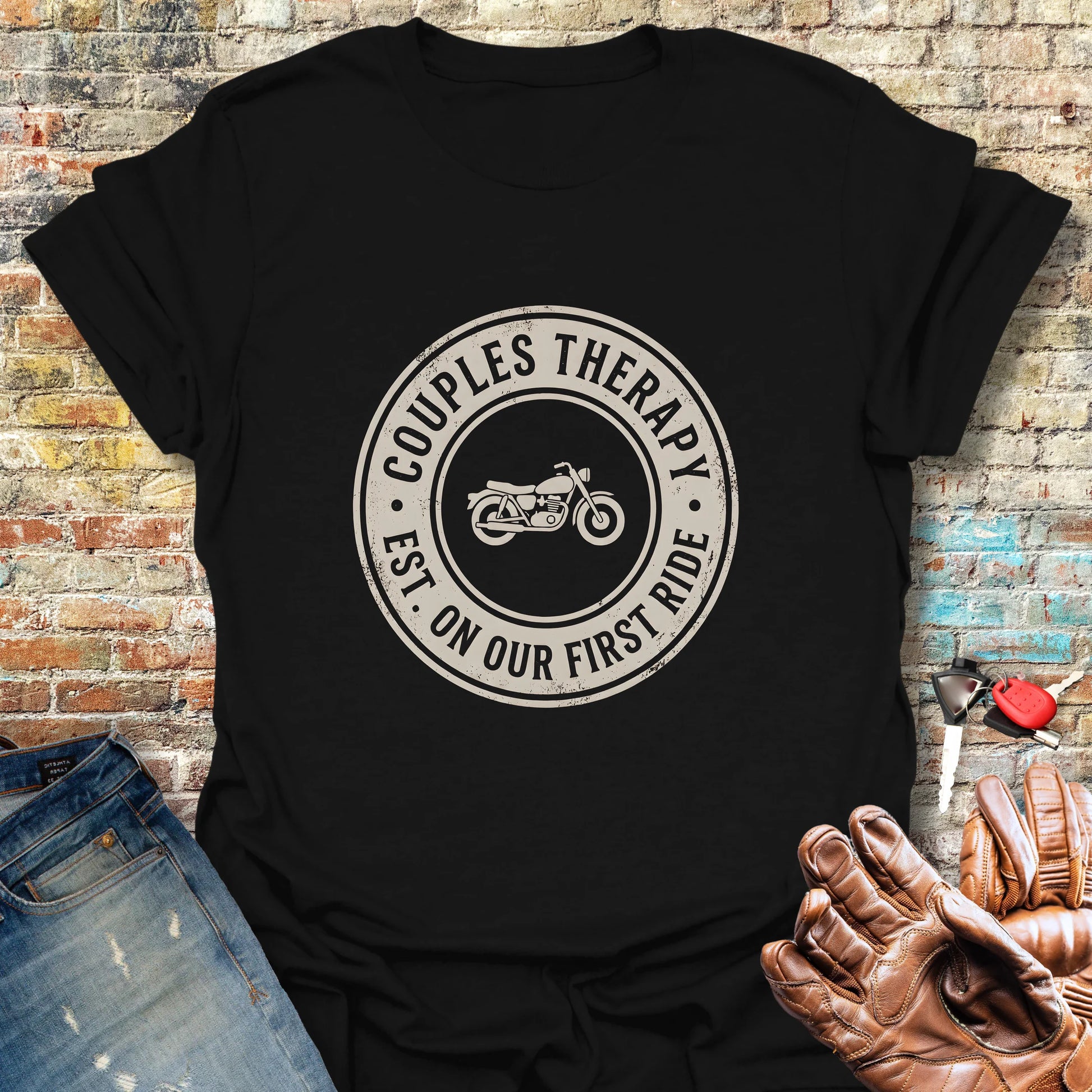 Couples Therapy Badge T-Shirt - Black