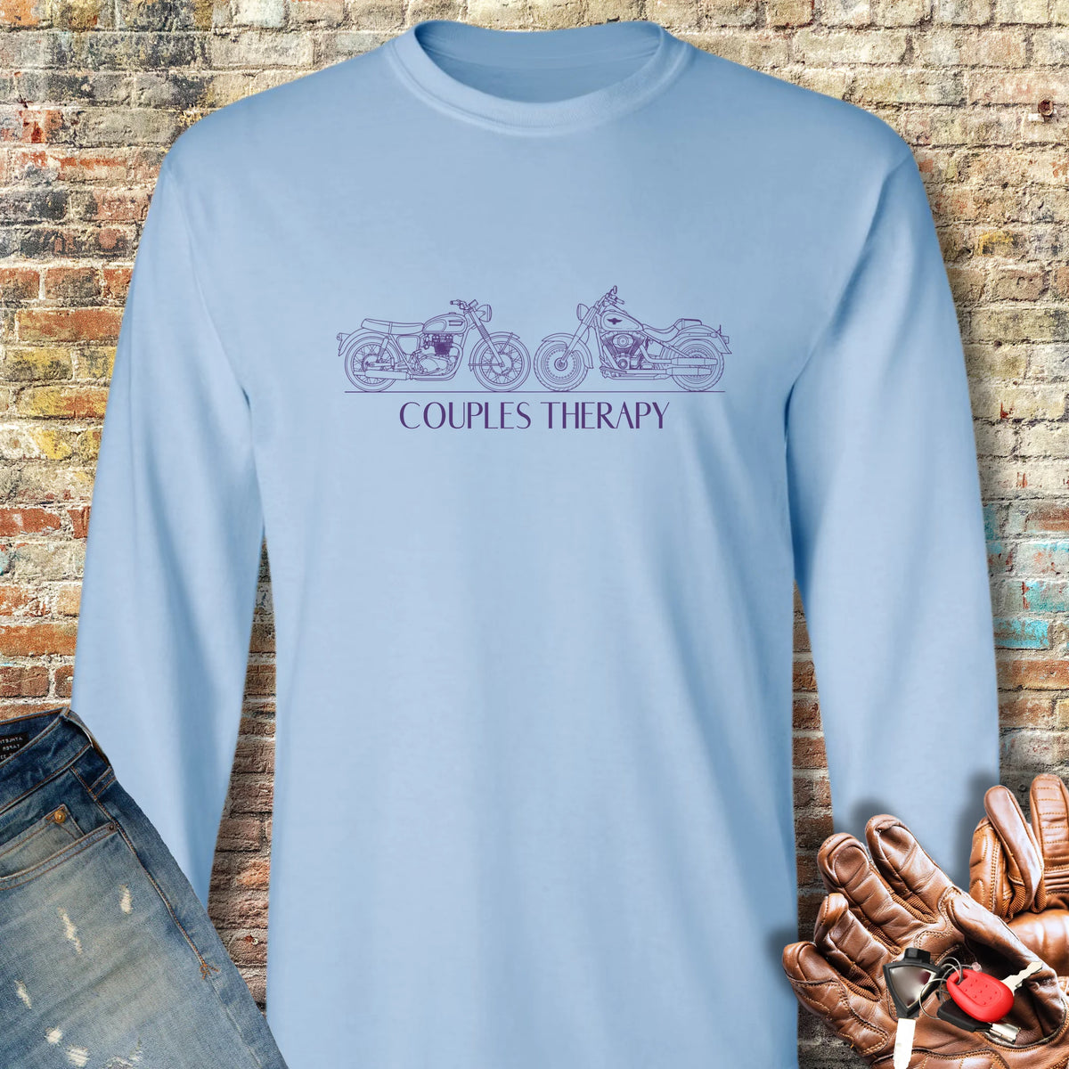 Couples Therapy II Long Sleeve T-Shirt - Light Blue