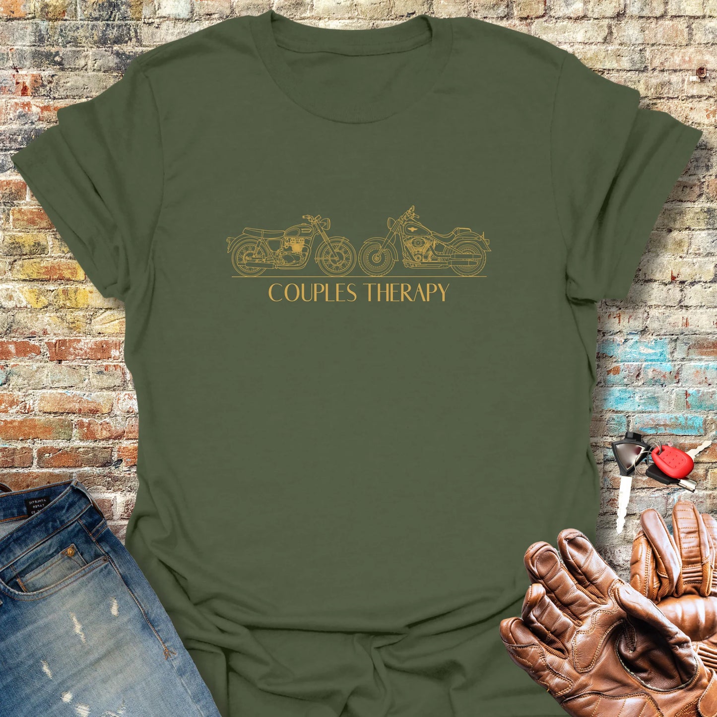 Couples Therapy II T-Shirt - Military Green