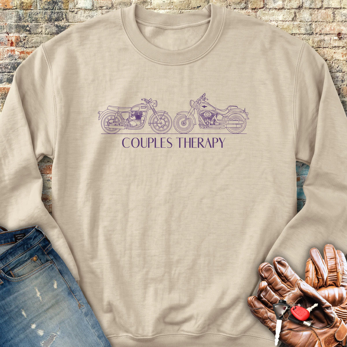 Couples Therapy II Sweatshirt - Sand